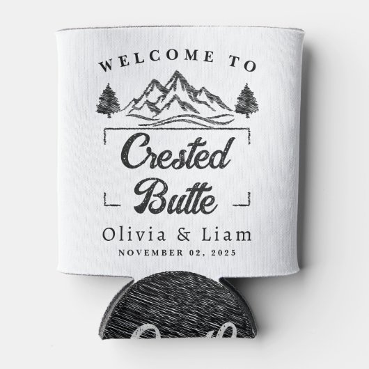 Welkom bij Crested Butte Co Wedding Minimalist Blikjeskoeler (Voorkant)