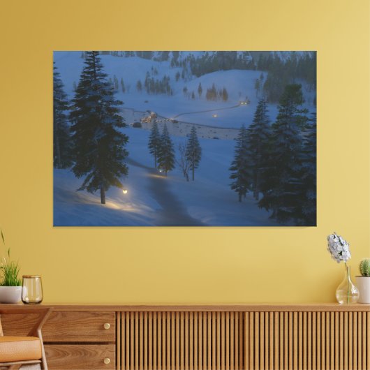 Welkom bij Cwm Canvas Print (Insitu (Woonkamer))