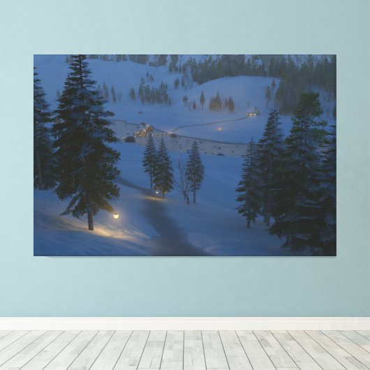 Welkom bij Cwm Canvas Print (Insitu (Houten vloer))