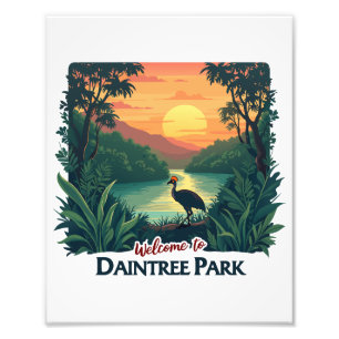 Welkom bij Daintree National Australian Park Foto Afdruk