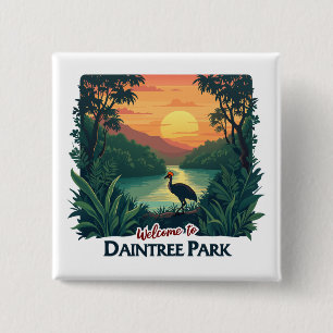 Welkom bij Daintree National Australian Park Vierkante Button 5,1 Cm