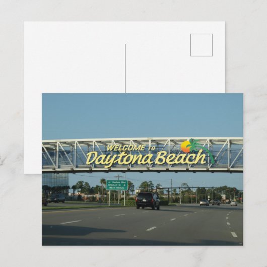 Welkom bij Daytona Beach Florida Briefkaart (Voorkant / Achterkant)
