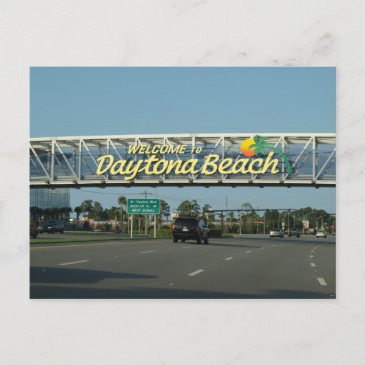 Welkom bij Daytona Beach Florida Briefkaart (Voorkant)