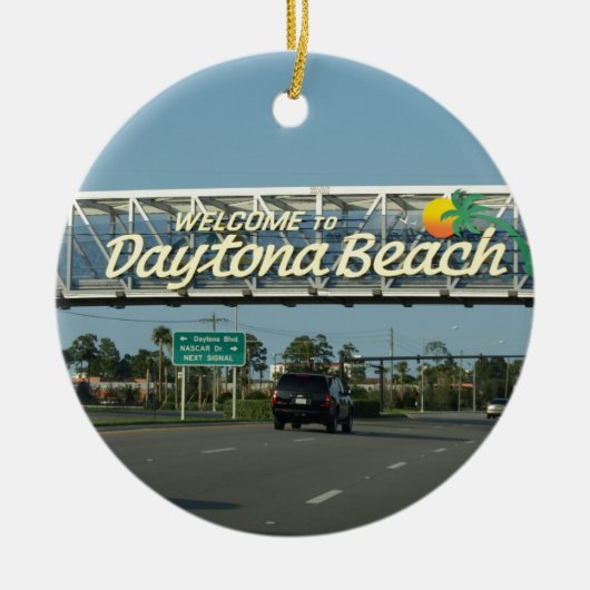 Welkom bij Daytona Beach Keramisch Ornament (Voorkant)