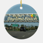 Welkom bij Daytona Beach Keramisch Ornament (Achterkant)