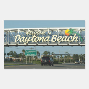 Welkom bij Daytona Beach Rechthoekige Sticker