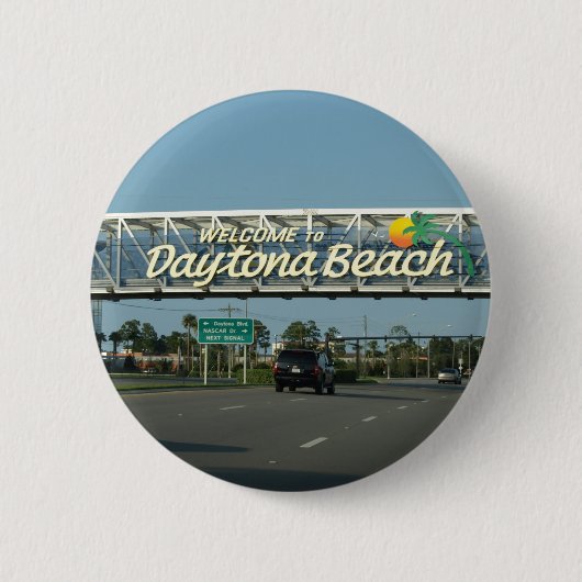 Welkom bij Daytona Beach Ronde Button 5,7 Cm (Voorkant)