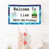 Welkom bij de 10e Happy Birthday-hit! Spandoek (Insitu)