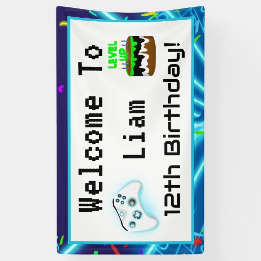 Welkom bij de 12e Happy Birthday-hit! Spandoek (Verticaal)