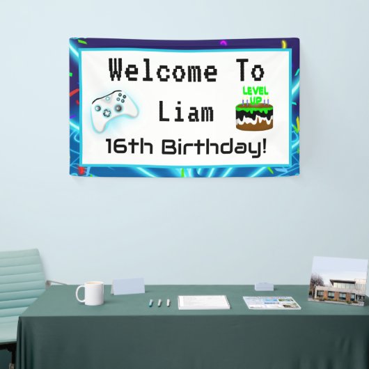 Welkom bij de 16e Happy Birthday-hit! Spandoek (Beurs)