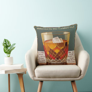 Welkom bij de 5 O'clock Club Mid Century Design Kussen
