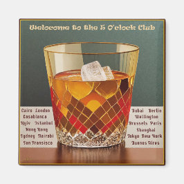 Welkom bij de 5 uur Club Mid Century Design Magneet