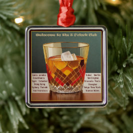 Welkom bij de 5 uur Club Mid Century Design Metalen Ornament