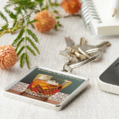 Welkom bij de 5 uur Club Mid Century Design Sleutelhanger (Zijkant)