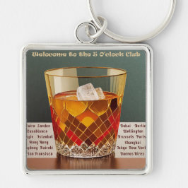 Welkom bij de 5 uur Club Mid Century Design Sleutelhanger