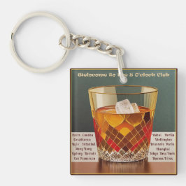 Welkom bij de 5 uur Club Mid Century Design Sleutelhanger