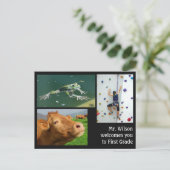 Welkom bij de aangepaste foto's van de leraar briefkaart (Staand voorkant)