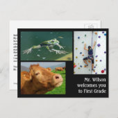 Welkom bij de aangepaste foto's van de leraar briefkaart (Voorkant / Achterkant)