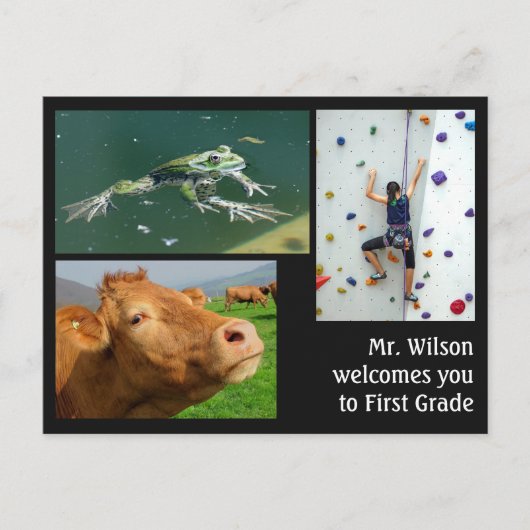 Welkom bij de aangepaste foto's van de leraar briefkaart (Voorkant)