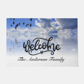 Welkom bij de aangepaste gezinshereniging deurmat (Voorkant)