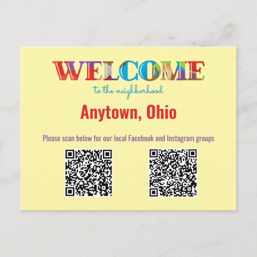 WELKOM bij de aangepaste QR-code van de buurt Briefkaart (Voorkant)