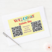 WELKOM bij de aangepaste QR-code van de buurt Rechthoekige Sticker (Envelop)