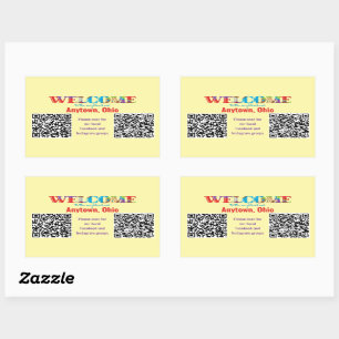 WELKOM bij de aangepaste QR-code van de buurt Rechthoekige Sticker
