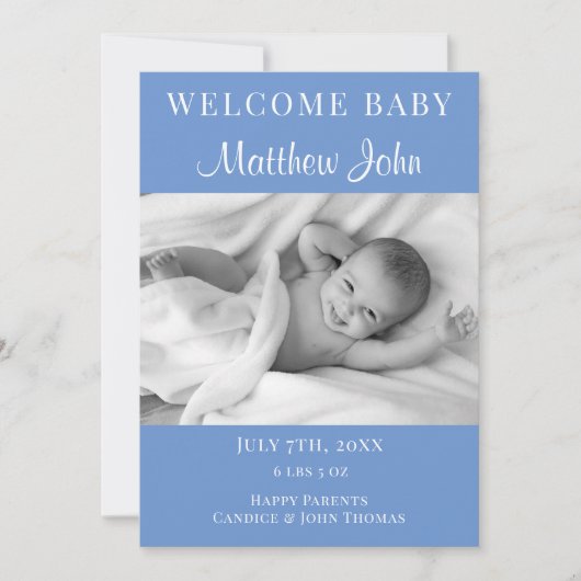 Welkom bij de aankondiging van de Baby-foto (Voorkant)