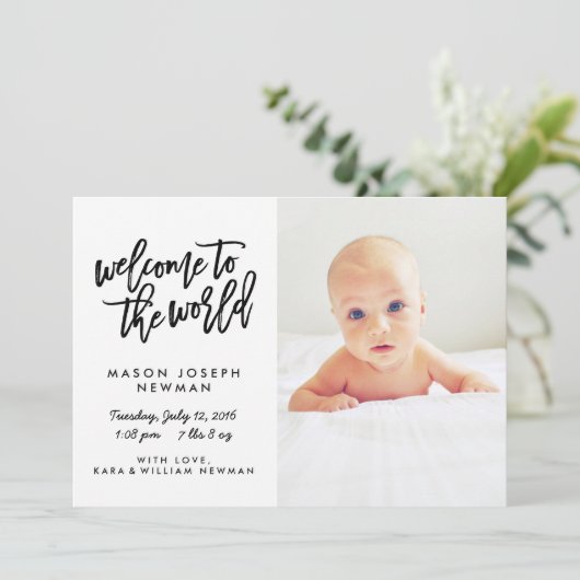 Welkom bij de aankondigingen van de Wereldmoderne  (Staand voorkant)