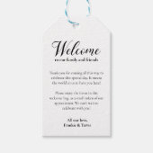 Welkom bij de accomodatie Gift Bag Cadeaulabel (Voorkant)