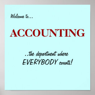 Welkom bij de ACCOUNTING-AFDELING.. Poster