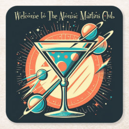 Welkom bij de Atomic Martini Club Space Age Kartonnen Onderzetters