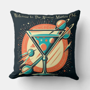 Welkom bij de Atomic Martini Club Space Age Kussen