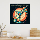 Welkom bij de Atomic Martini Club Space Age Poster (Keuken)