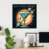Welkom bij de Atomic Martini Club Space Age Poster (Thuiskantoor)