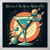 Welkom bij de Atomic Martini Club Space Age Poster (Voorkant)