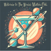 Welkom bij de Atomic Martini Club Space Age Sticker (Voorkant)
