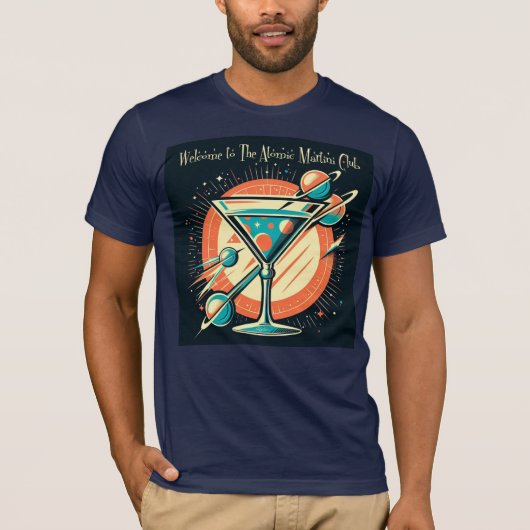 Welkom bij de Atomic Martini Club Space Age T-shirt (Voorkant)