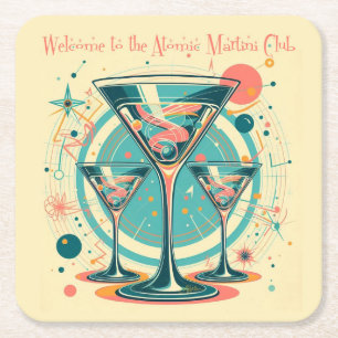 Welkom bij de Atomic Martini Club Triple Play Kartonnen Onderzetters