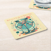 Welkom bij de Atomic Martini Club Triple Play Kartonnen Onderzetters (Schuin)