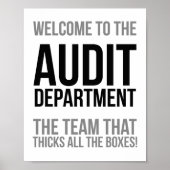 Welkom bij de auditdienst poster (Voorkant)