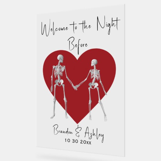 Welkom bij de avond voor het repetitiediner acryl bord (Hoek)