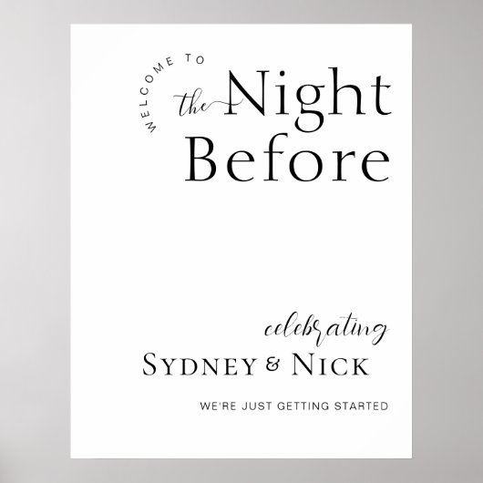 Welkom bij de avond voor het repetitief dinerbord poster (Voorkant)