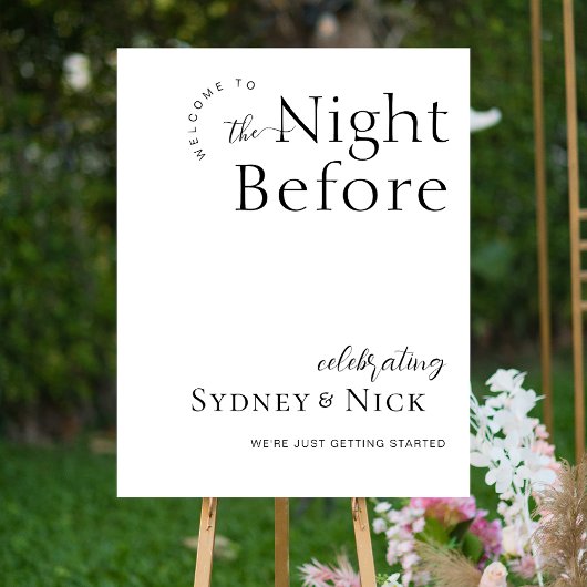 Welkom bij de avond voor het repetitief dinerbord poster