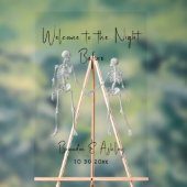 Welkom bij de avond voor repetitie Diner Zwart Acryl Bord (Neutraal)