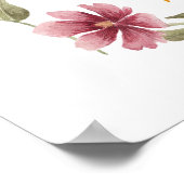 Welkom bij de Baby Shower 'In Bloom' Poster (Hoek)