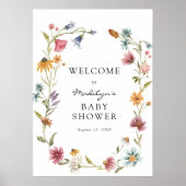Welkom bij de Baby Shower 'In Bloom' Poster (Voorkant)