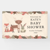 Welkom bij de baby shower in het bos spandoek (Horizontaal)