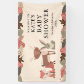 Welkom bij de baby shower in het bos spandoek (Verticaal)