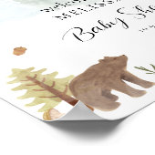 Welkom bij de Baby Shower met Bosdieren Poster (Hoek)